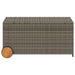 Garden Storage Box with Wheels Grey 190l Poly Rattan Tlptxl