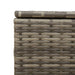 Garden Storage Box with Wheels Grey 190l Poly Rattan Tlptxl