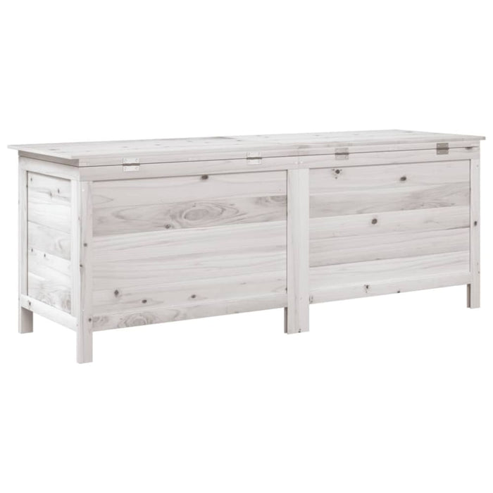 Garden Storage Box White 150x50x56.5 Cm Solid Wood Fir
