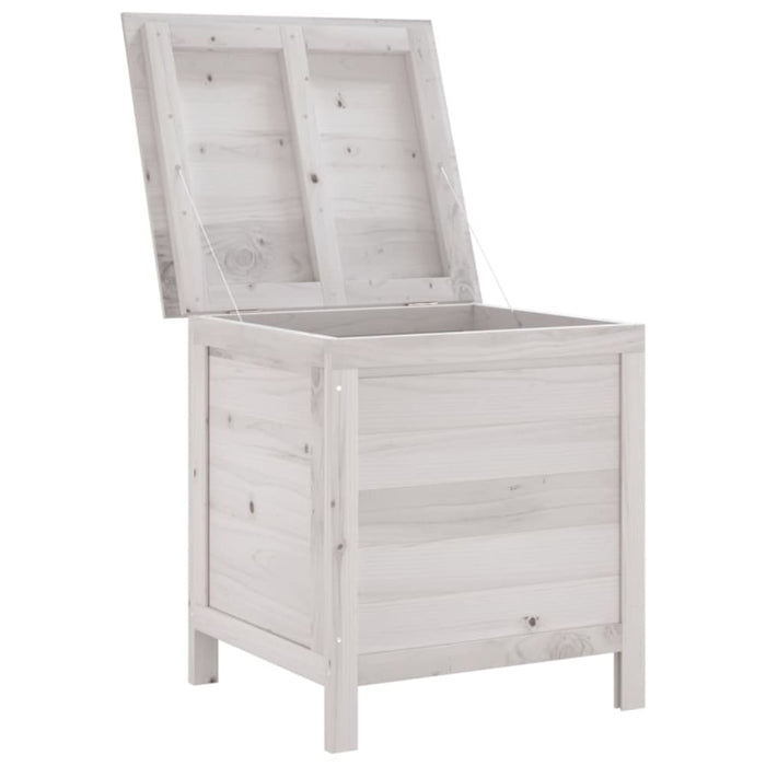 Garden Storage Box White 50x49x56.5 Cm Solid Wood Fir Tlaiak