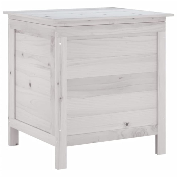 Garden Storage Box White 50x49x56.5 Cm Solid Wood Fir Tlaiak