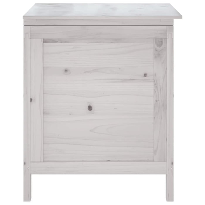 Garden Storage Box White 50x49x56.5 Cm Solid Wood Fir Tlaiak