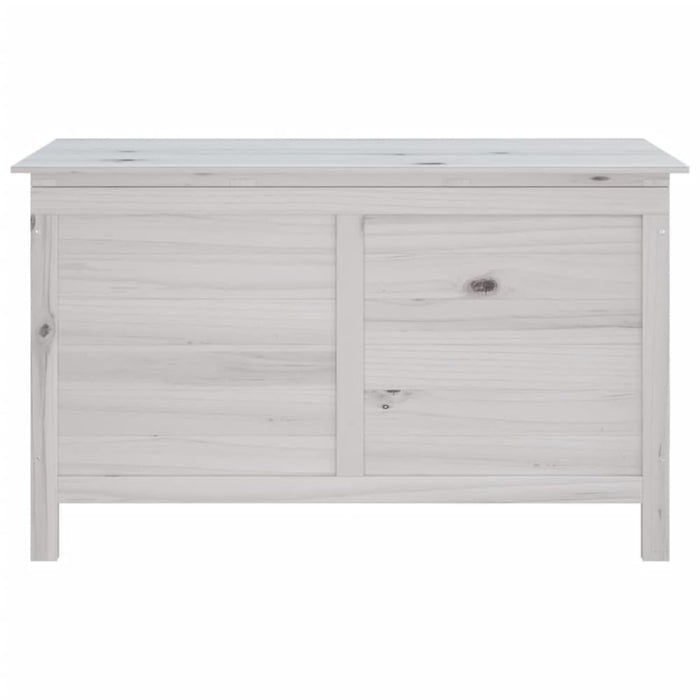 Garden Storage Box White 99x49.5x58.5 Cm Solid Wood Fir