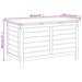 Garden Storage Box White 99x49.5x58.5 Cm Solid Wood Fir