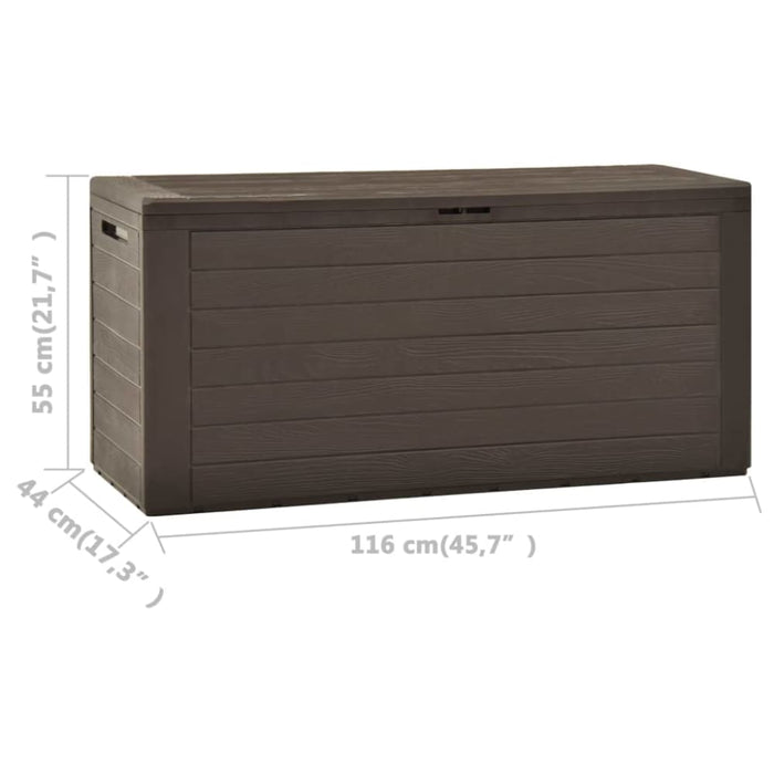 Garden Storage Box Brown 116x44x55 Cm Akaat