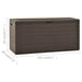 Garden Storage Box Brown 116x44x55 Cm Akaat