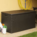 Garden Storage Box Brown 120x56x63 Cm Pp Rattan Atiob