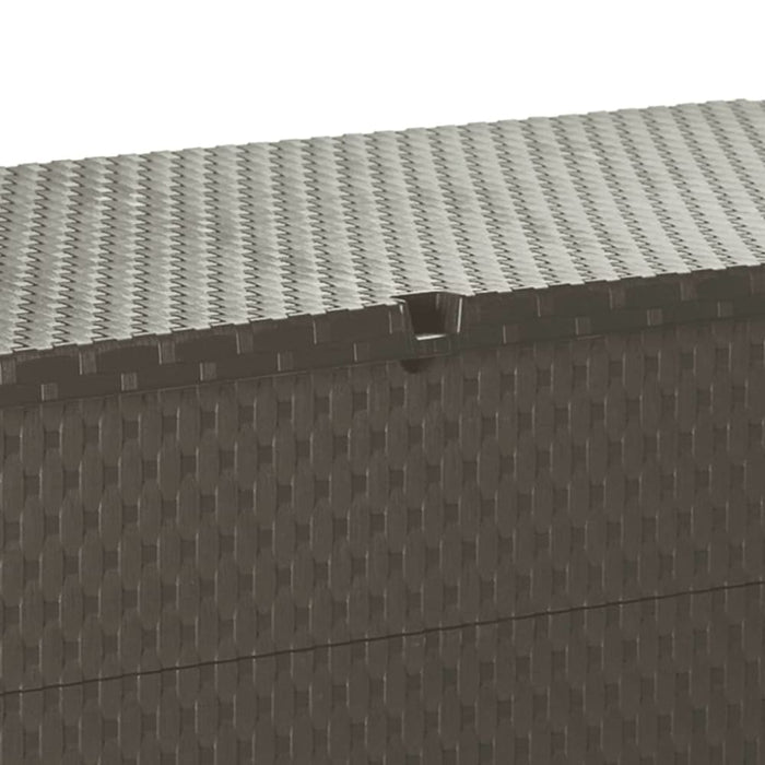 Garden Storage Box Brown 120x56x63 Cm Pp Rattan Atiob