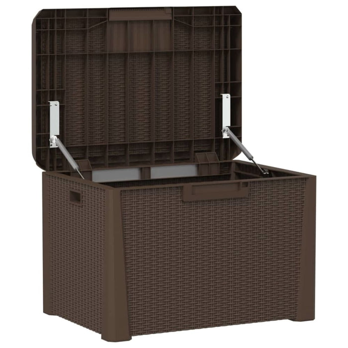 Garden Storage Box Brown 125 l Pp Tlaxob