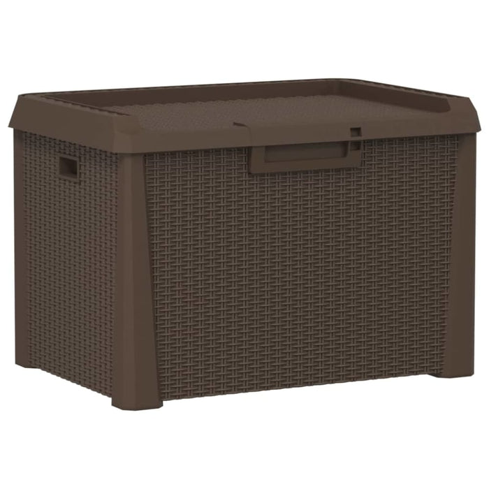 Garden Storage Box Brown 125 l Pp Tlaxob