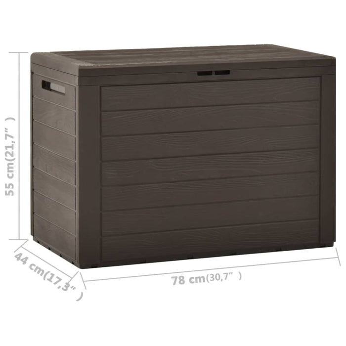 Garden Storage Box Brown 78x44x55 Cm Akaax
