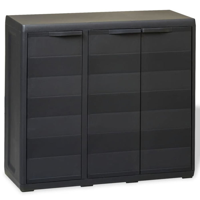 Garden Storage Cabinet with 2 Shelves Black Atiba