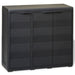 Garden Storage Cabinet with 2 Shelves Black Atiba