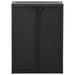Garden Storage Cabinet Black 65x45x88 Cm Pp Rattan Opoxtl