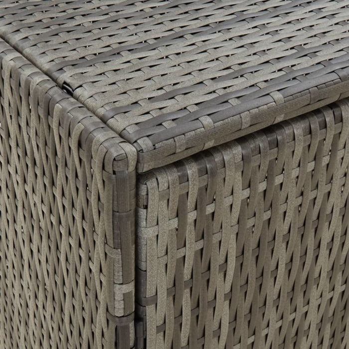 Garden Storage Cabinet Grey 100x55.5x80 Cm Poly Rattan