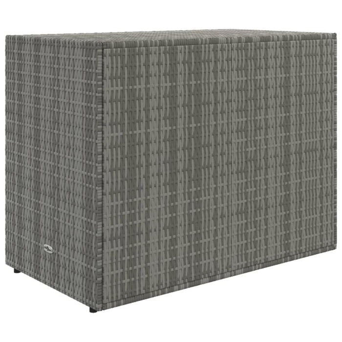 Garden Storage Cabinet Grey 100x55.5x80 Cm Poly Rattan