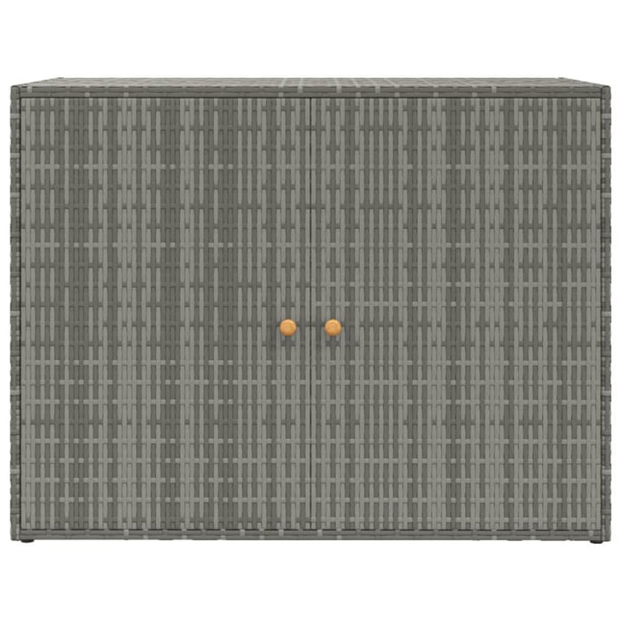 Garden Storage Cabinet Grey 100x55.5x80 Cm Poly Rattan