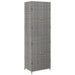 Garden Storage Cabinet Grey 59x40x180 Cm Poly Rattan Toknit