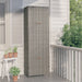 Garden Storage Cabinet Grey 59x40x180 Cm Poly Rattan Toknit