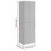 Garden Storage Cabinet Grey 59x40x180 Cm Poly Rattan Toknit