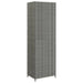 Garden Storage Cabinet Grey 59x40x180 Cm Poly Rattan Toknit