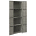 Garden Storage Cabinet Grey 59x40x180 Cm Poly Rattan Toknit