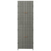 Garden Storage Cabinet Grey 59x40x180 Cm Poly Rattan Toknit