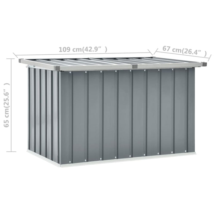 Garden Storage Box Grey 109x67x65 Cm Alxpn