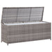 Garden Storage Box Grey 120x50x60 Cm Poly Rattan Alalb