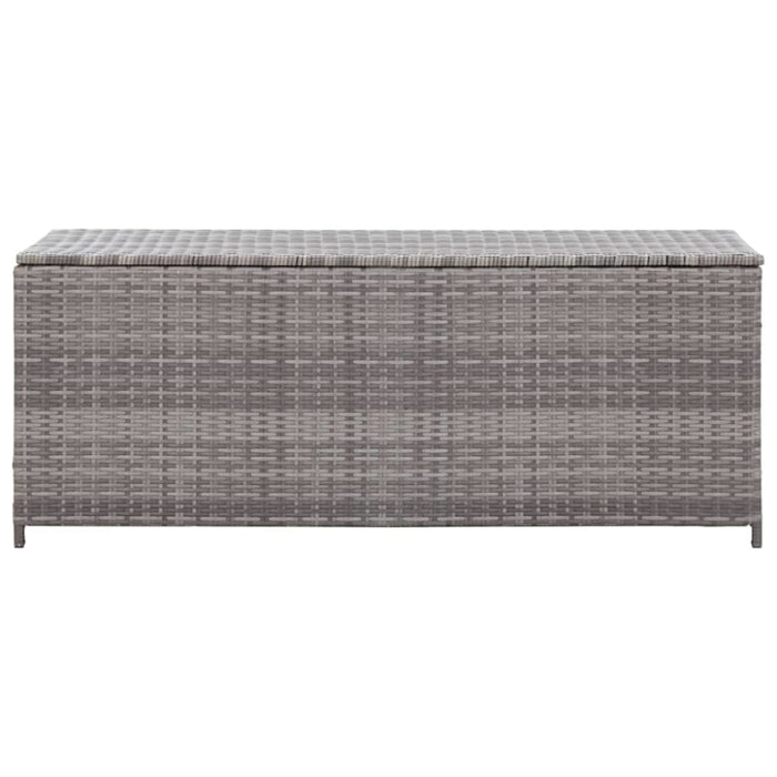 Garden Storage Box Grey 120x50x60 Cm Poly Rattan Alalb
