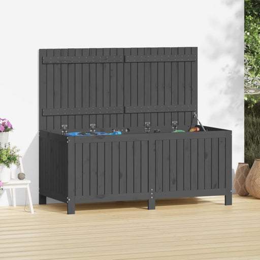 Garden Storage Box Grey 147x68x64 Cm Solid Wood Pine Nxtnpx