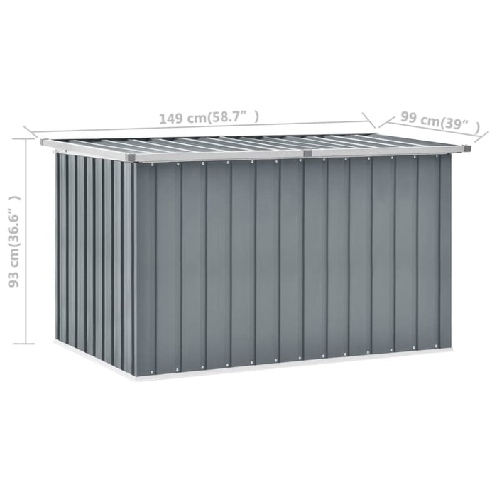 Garden Storage Box Grey 149x99x93 Cm Alxll