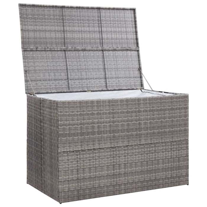 Garden Storage Box Grey 150x100x100 Cm Poly Rattan Alali