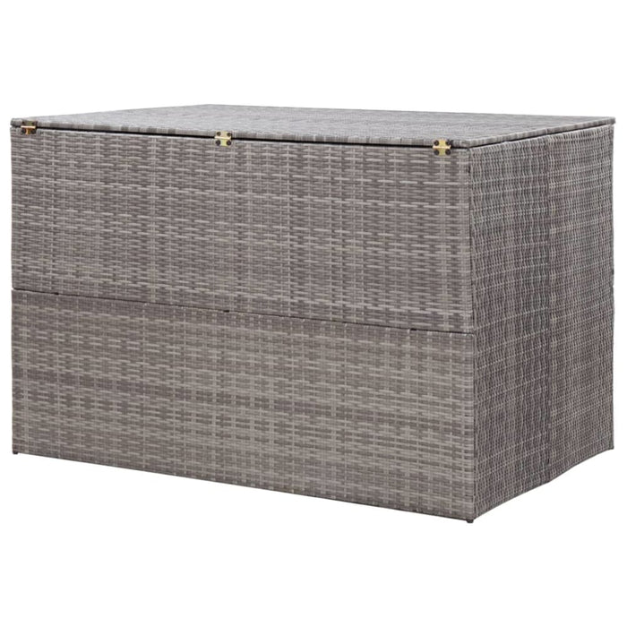 Garden Storage Box Grey 150x100x100 Cm Poly Rattan Alali