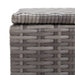 Garden Storage Box Grey 150x50x60 Cm Poly Rattan Alalx