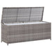 Garden Storage Box Grey 150x50x60 Cm Poly Rattan Alalx