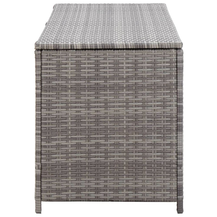 Garden Storage Box Grey 150x50x60 Cm Poly Rattan Alalx