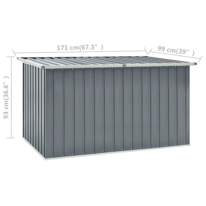 Garden Storage Box Grey 171x99x93 Cm Alxib