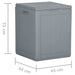 Garden Storage Box 90l Grey Pp Rattan Opoxtt