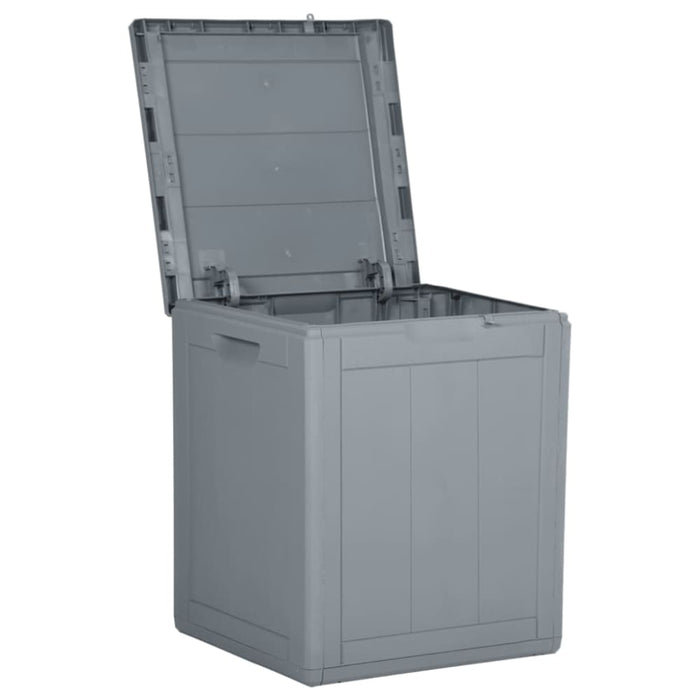Garden Storage Box 90l Grey Pp Rattan Opoxtt