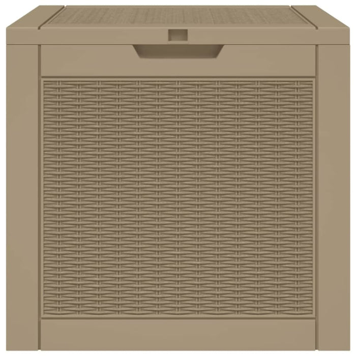 Garden Storage Box Light Brown 55.5x43x53 Cm Polypropylene