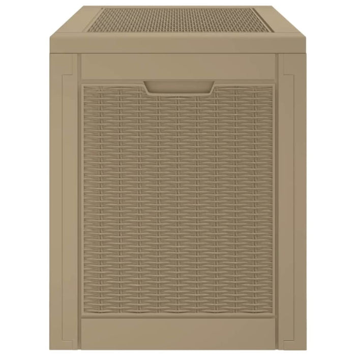 Garden Storage Box Light Brown 55.5x43x53 Cm Polypropylene