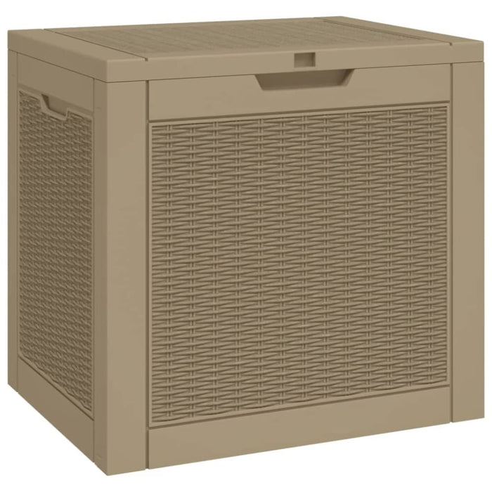 Garden Storage Box Light Brown 55.5x43x53 Cm Polypropylene