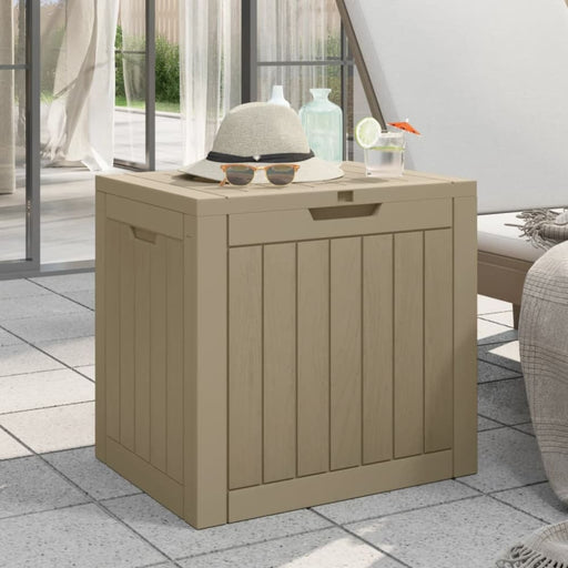 Garden Storage Box Light Brown 55.5x43x53 Cm Polypropylene