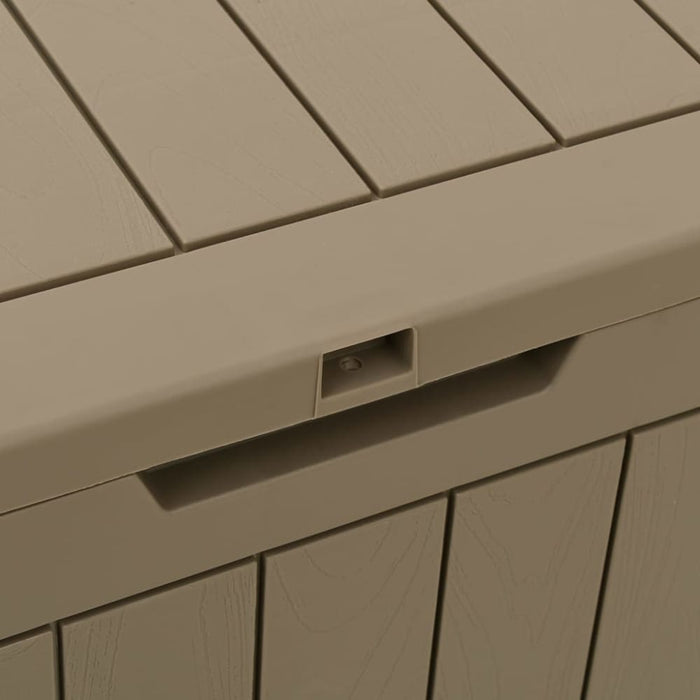 Garden Storage Box Light Brown 55.5x43x53 Cm Polypropylene