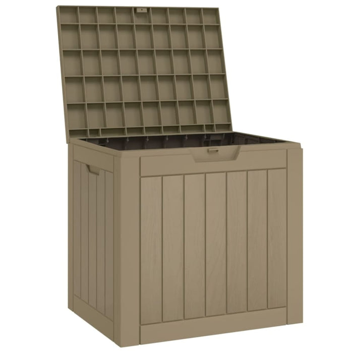 Garden Storage Box Light Brown 55.5x43x53 Cm Polypropylene