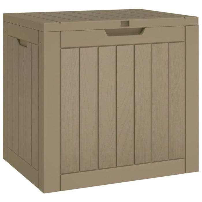 Garden Storage Box Light Brown 55.5x43x53 Cm Polypropylene