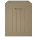Garden Storage Box Light Brown 55.5x43x53 Cm Polypropylene