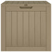Garden Storage Box Light Brown 55.5x43x53 Cm Polypropylene