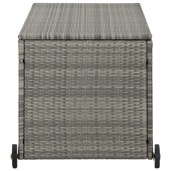 Garden Storage Box Light Grey 120x65x115 Cm Poly Rattan